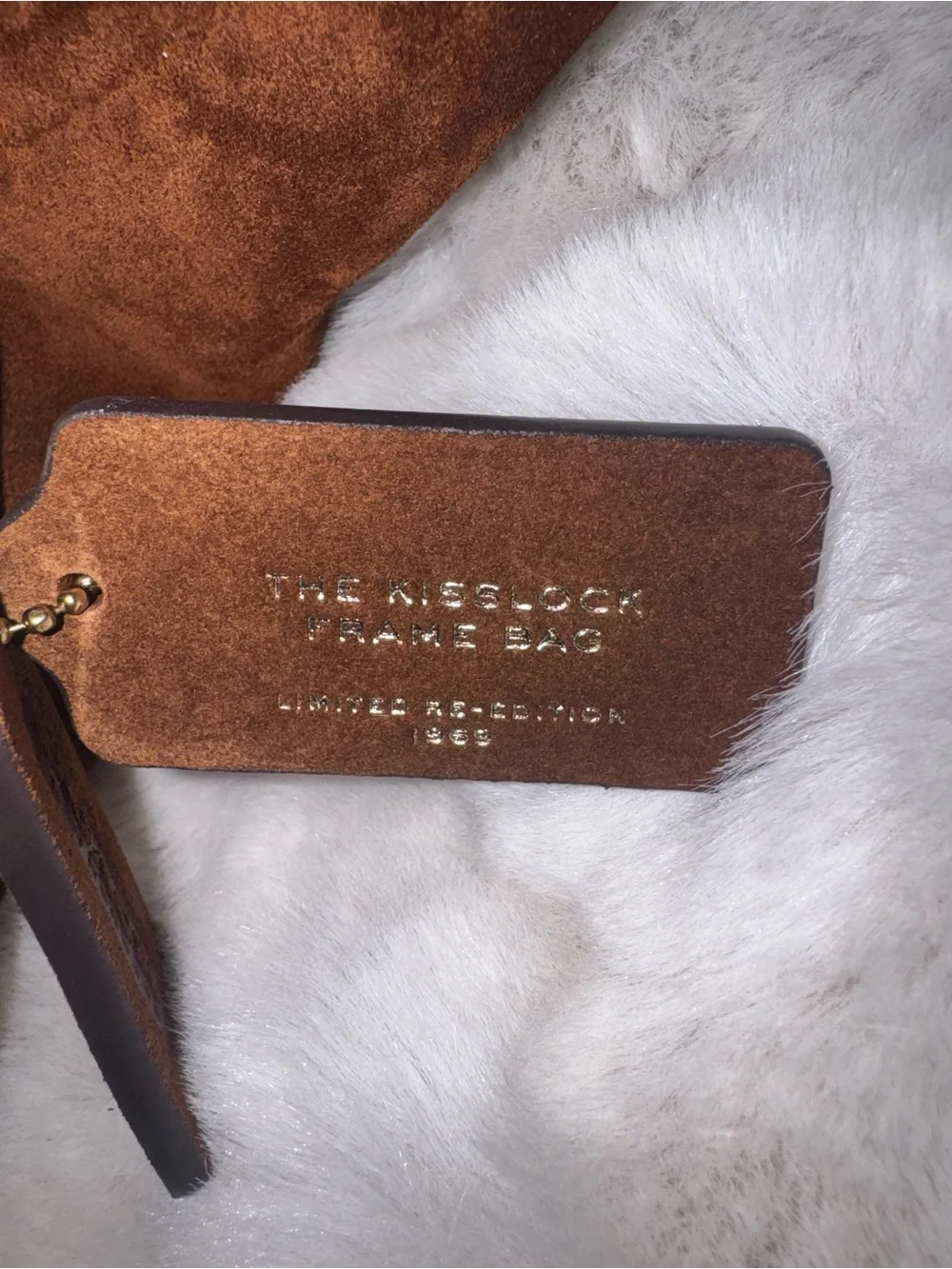Coach Kisslock Brown Suede Frame Shoulder Bag